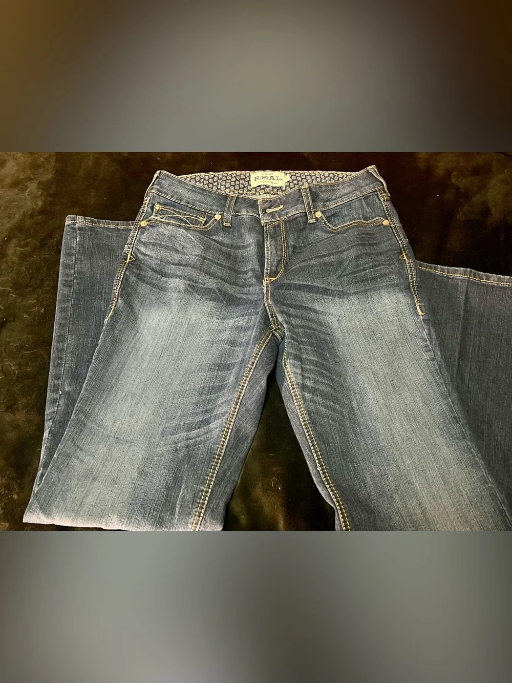 ARIAT R E A L DENIM WOMANS PERFECT RISE BOOT JEANS
